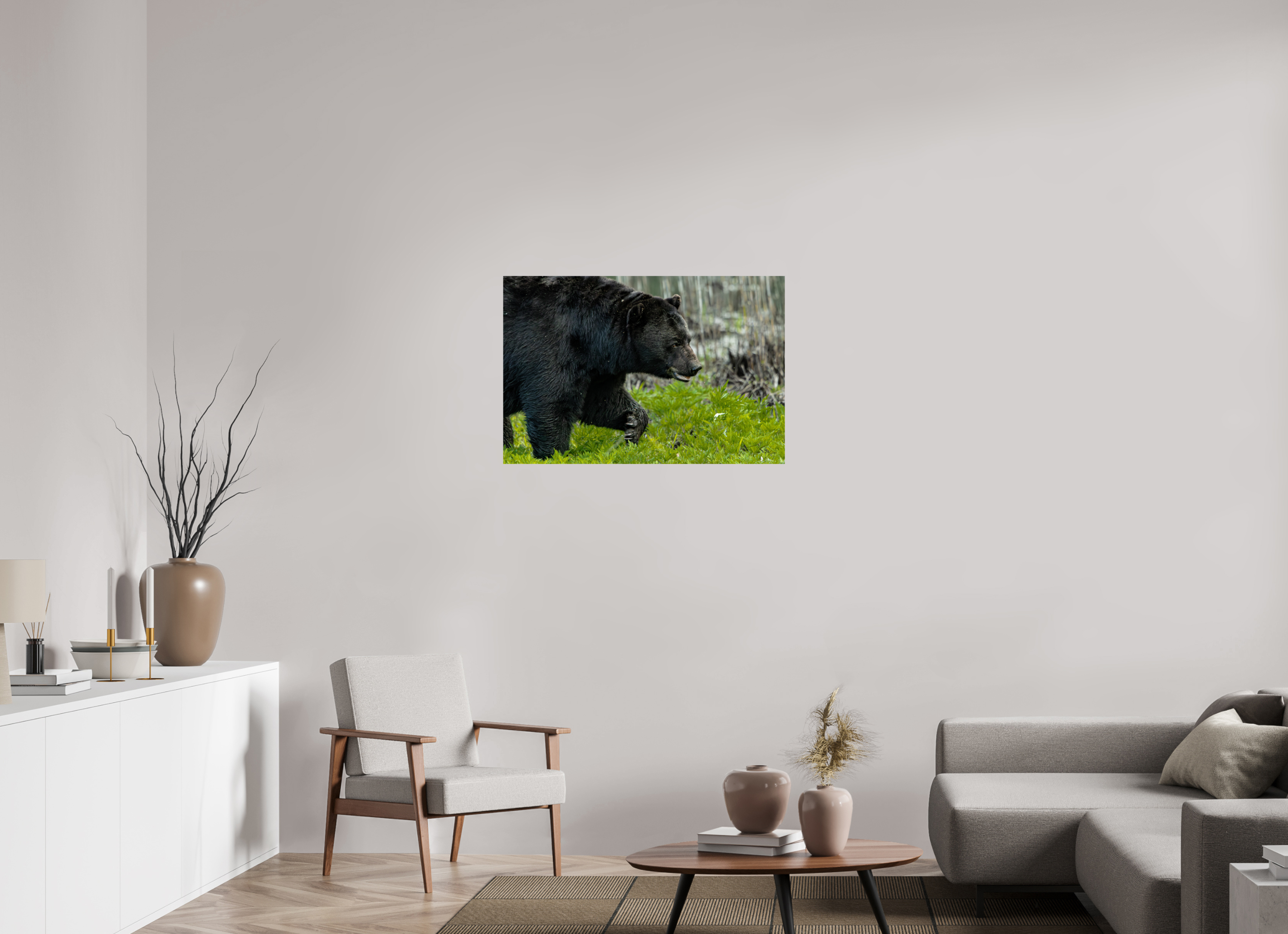 36 x 24″, Photo Print On Fuji Crystal DP II Black Bear