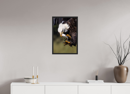 16 x 24″, Frame Black gloss without border Dinner on the Fly